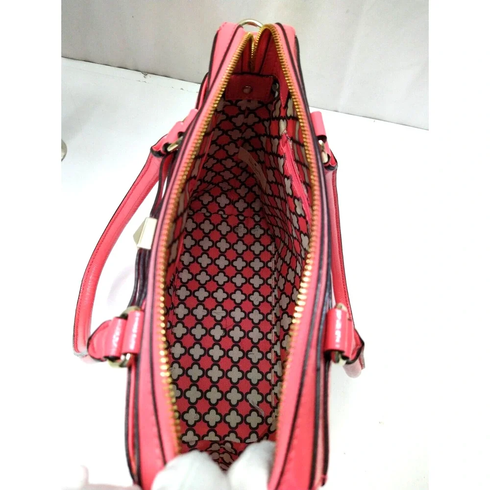 Kate Spade Beacon Court Jeanne Strawberry Red Patent Leather Top Handle Tote Bag